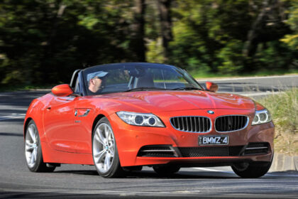 Pure roadster shape of the latest BMW Z4 works well with the top up - or down