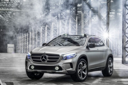 Sleek lines of the Mercedes GLA concept SUV are likely to be translated into reality