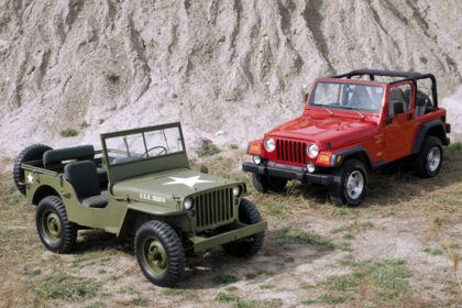 2001 Jeep Wrangler with WW II Willys Jeep